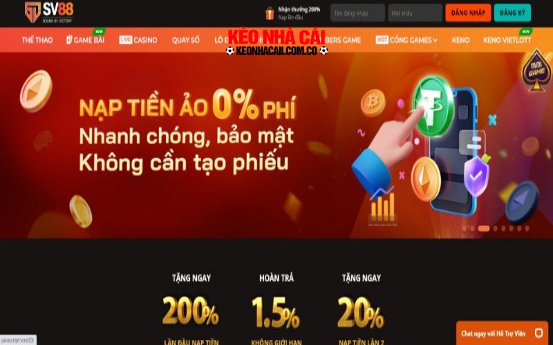 sv88 2 Nhà cái sv88 có những trò chơi thể thao nào?