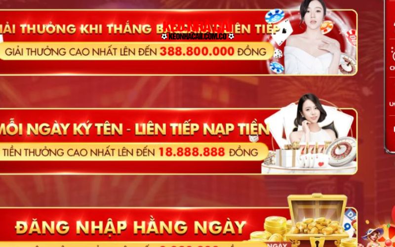 keonhacai 2 Khuyến mãi khủng đến 10.000.000 VNĐ